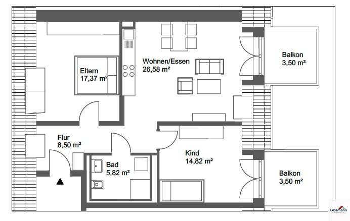 Grundriss Etagenwohnung Bamberg