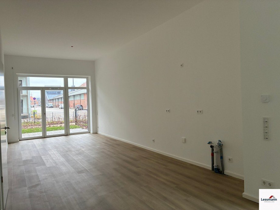 Wohnzimmer und Kubereich Terrassenwohnung Bamberg
