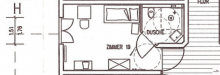 Grundriss Gebbert72WE19 Pflege-Apartment, zentrumsnah in Erlangen - Kapitalanleger