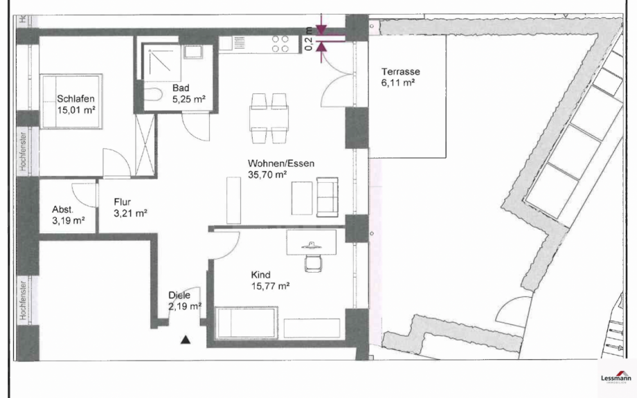 Grundriss Terrassenwohnung Bamberg