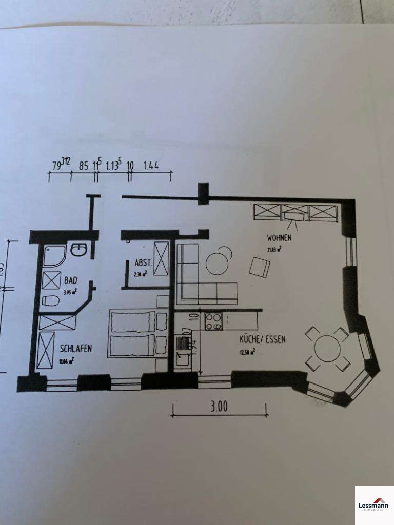 Grundriss Etagenwohnung F�rth