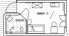 Grundriss App.13 Pflege-Apartment in Erlangen - vermietete Kapitalanlage mit etabliertem Betreiber