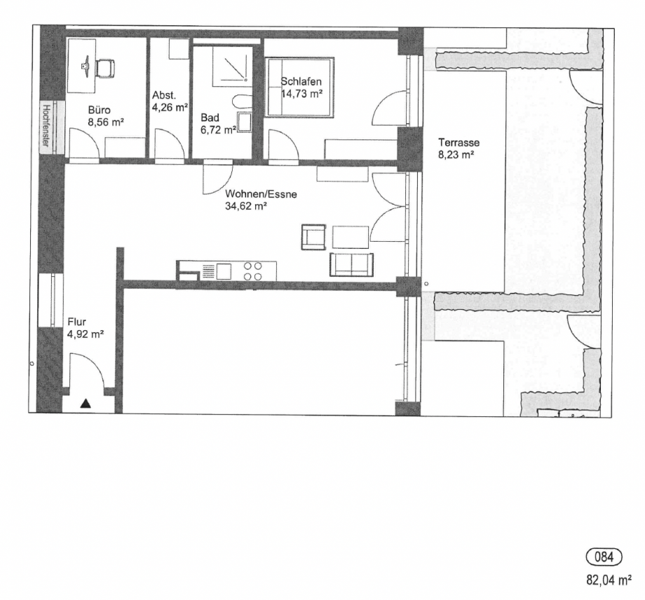 Grundriss Terrassenwohnung Bamberg