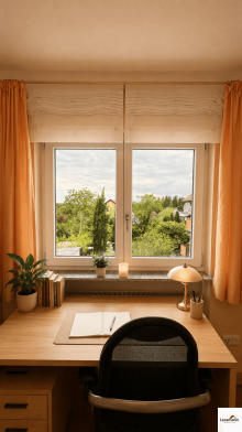 Blick aus dem AZ Verkauft - Gro�e 3-Zimmer Eigentumswohnung mit Balkon und Blick ins Gr�ne