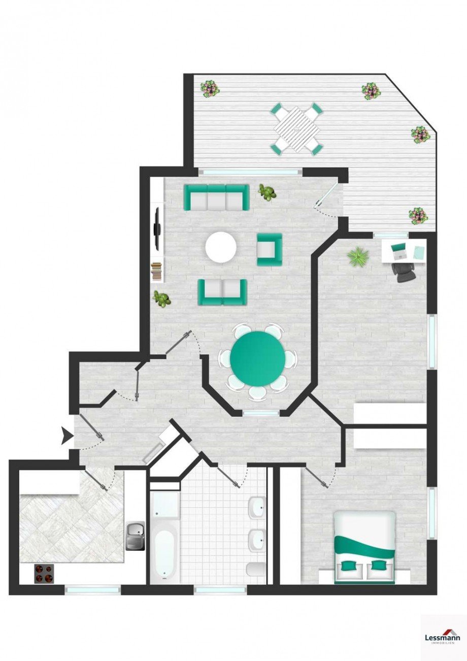 Grundriss WE 3 Etagenwohnung Leinburg