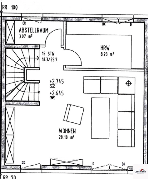1.OG Grundriss Reihenmittelhaus Feucht