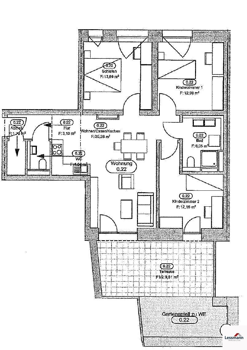 Grundriss Erdgeschosswohnung Bamberg