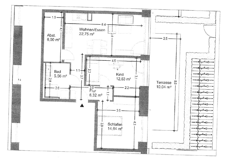 Grundriss WHG83 Etagenwohnung Bamberg