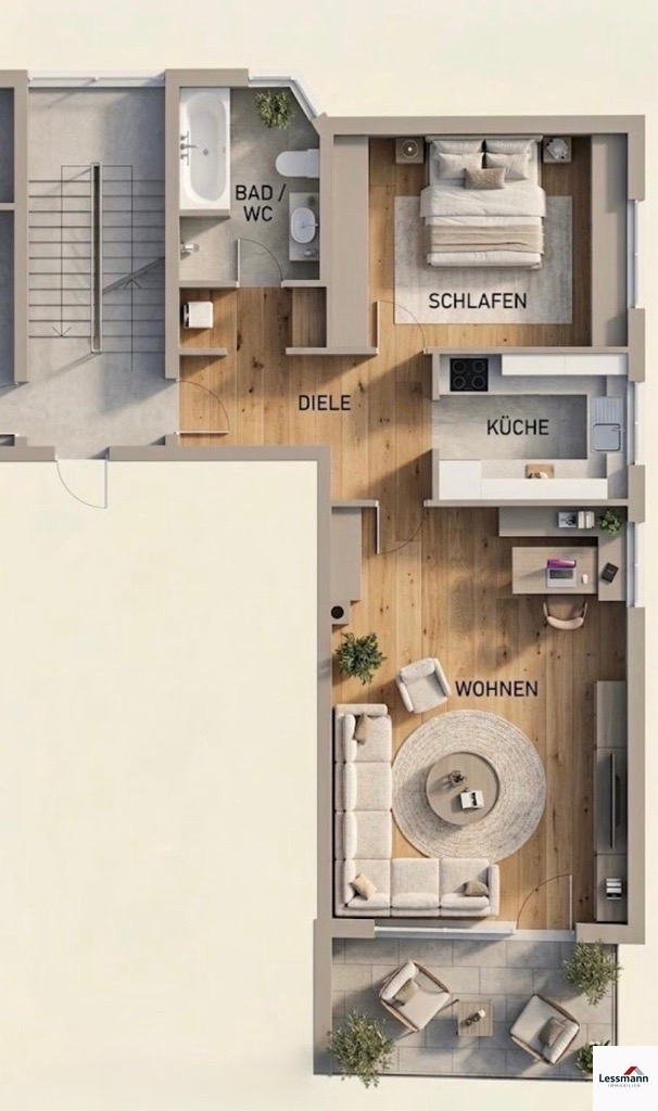 Hauptansicht Wohnung Leinburg