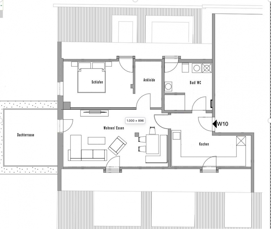 Grundriss Dachgeschosswohnung R�ckersdorf