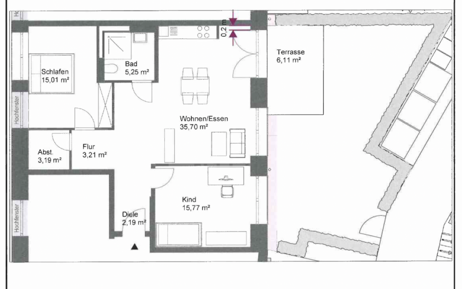 Grundriss Terrassenwohnung Bamberg