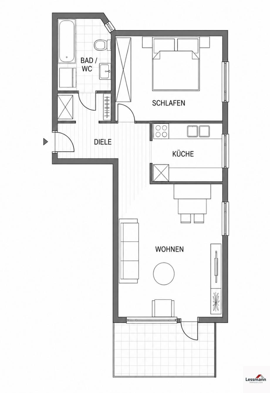 Grundriss Etagenwohnung Leinburg
